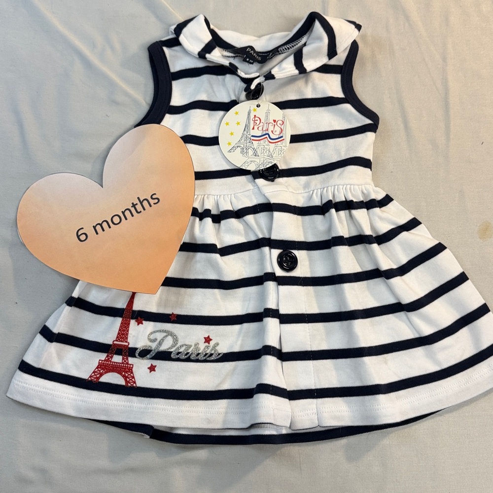 NWT Striped Paris Kids Dress